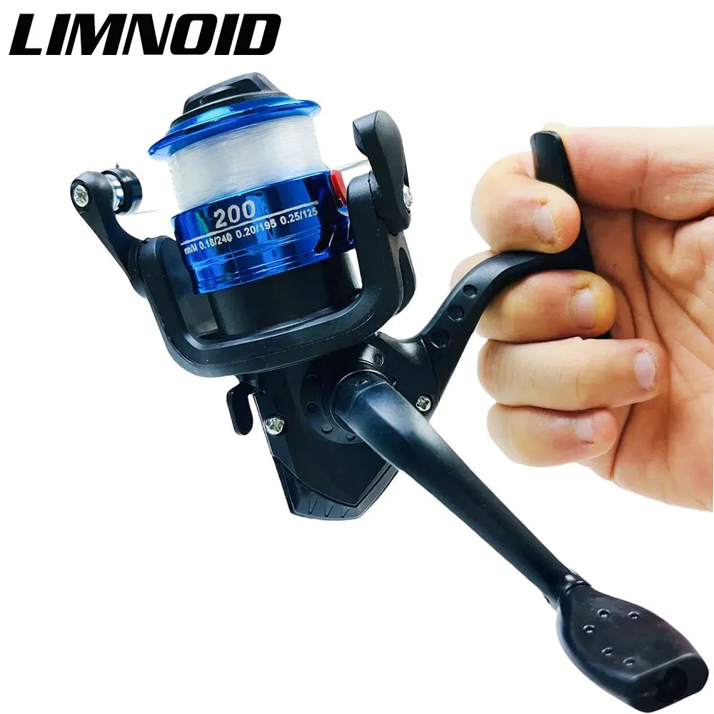 Limnoid 3BB Spinnrolle, leicht, Übersetzungsverhältnis 5,2:1, sanftes Einholen, vorgespulte Schnur für Süßwasserfischen