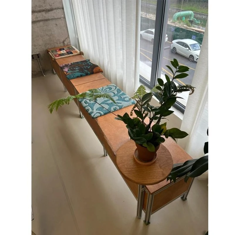 

Simple restaurant coffee shop table and chair combination, industrial style aluminum profile multi-layer marine panel