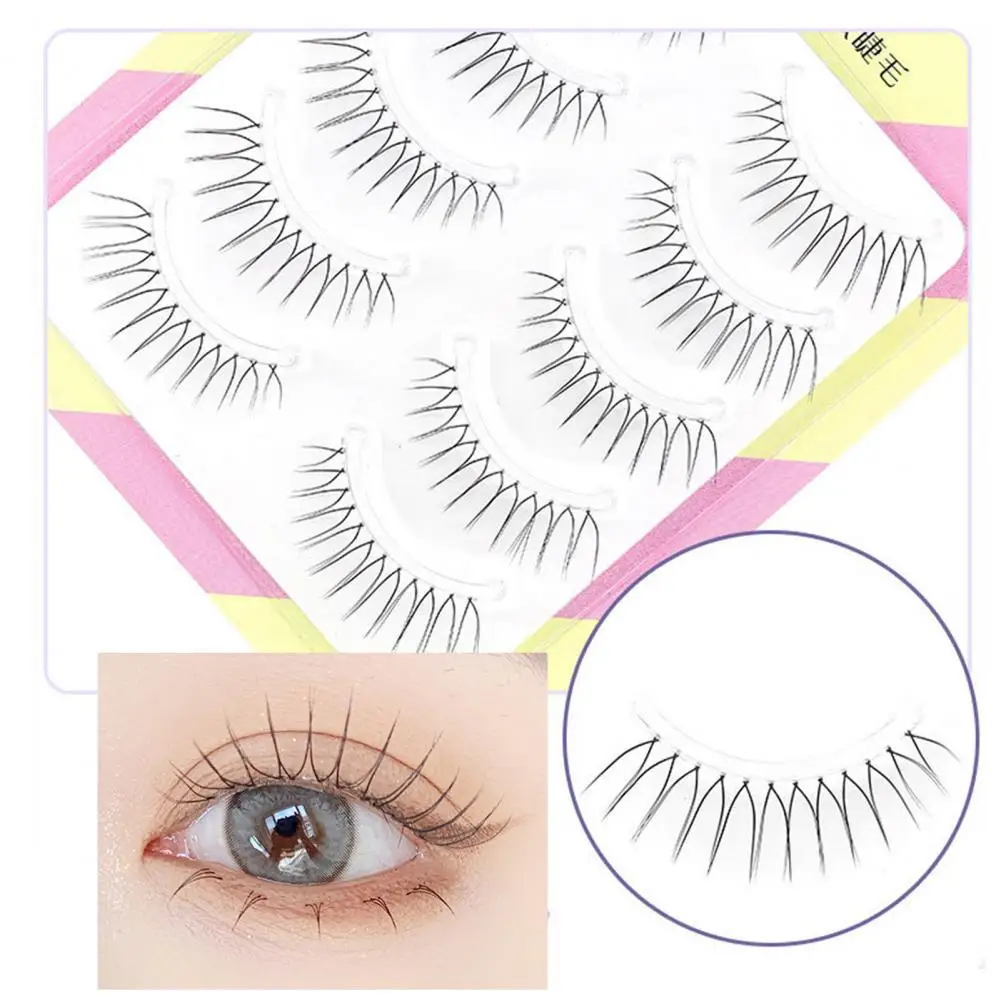 Trendy False Eyelashes Handmade Fibers Dense Soft Handmade V-shaped Extension Eyelashes Artificial Eyelashes Magnify Eyes