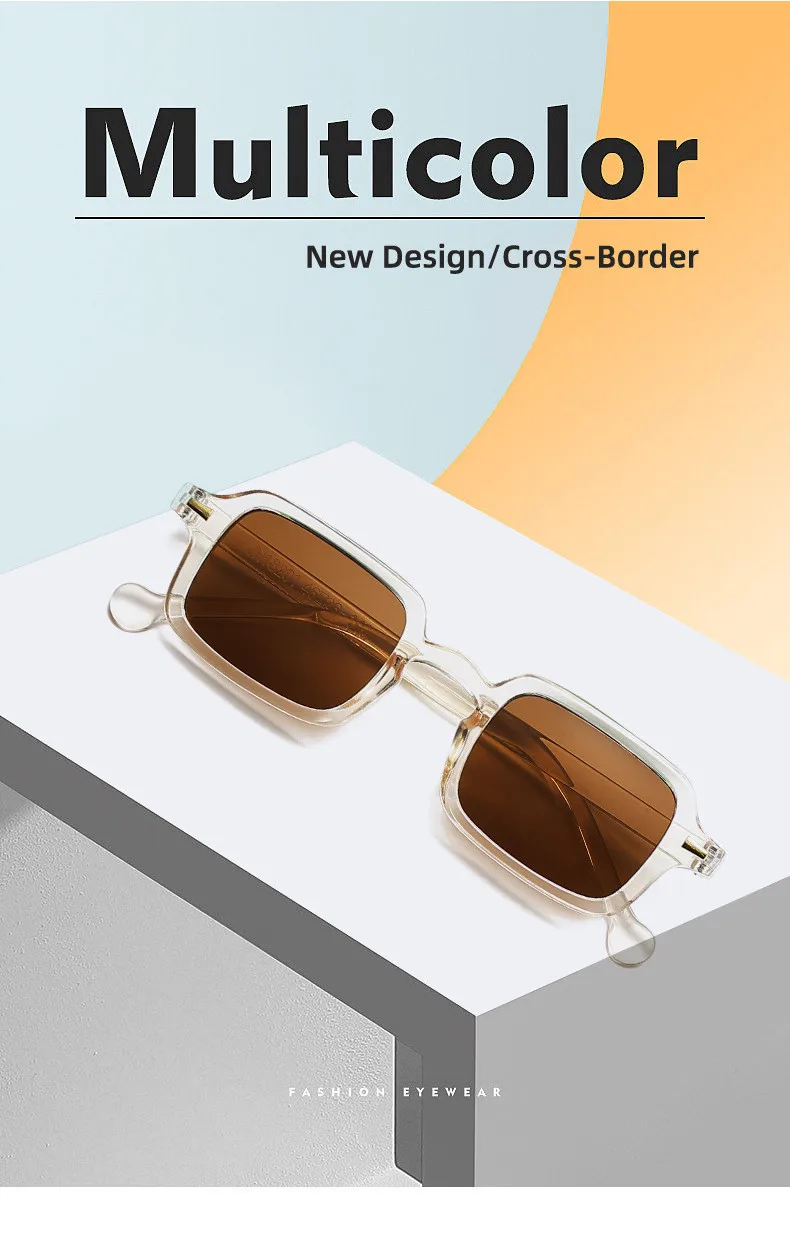 Luxus Rechteck Sonnenbrille Frauen Vintage Marke Designer Quadratische Gläser Shades Anti-glare UV400 – Detail 1