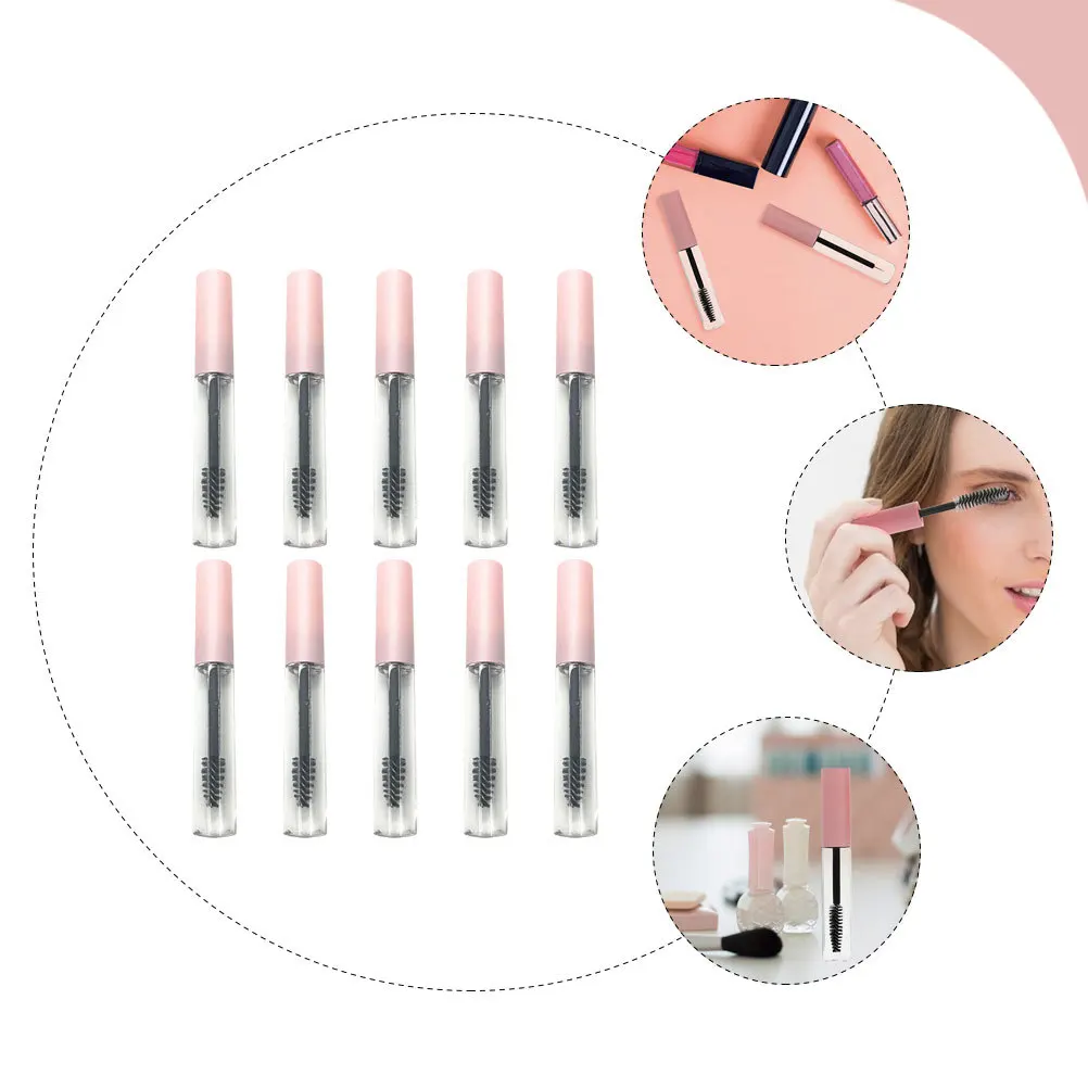 10 個ポータブル DIY マスカラチューブ空のまつげクリーム容器詰め替えリップグロスボトルコンパクト旅行化粧収納