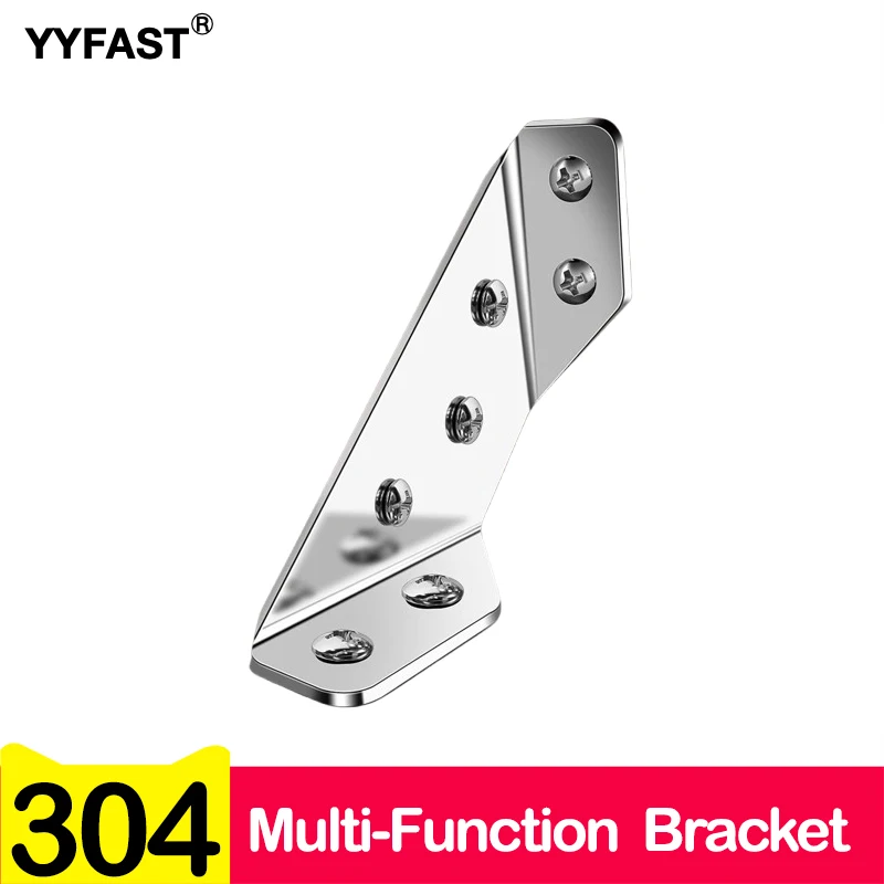 Stainless Steel,Hardware Bracket, 90 Degree Right Angle,Multi-Function, Fixed Piece Bracket, Cabinet Reinforcement Angle