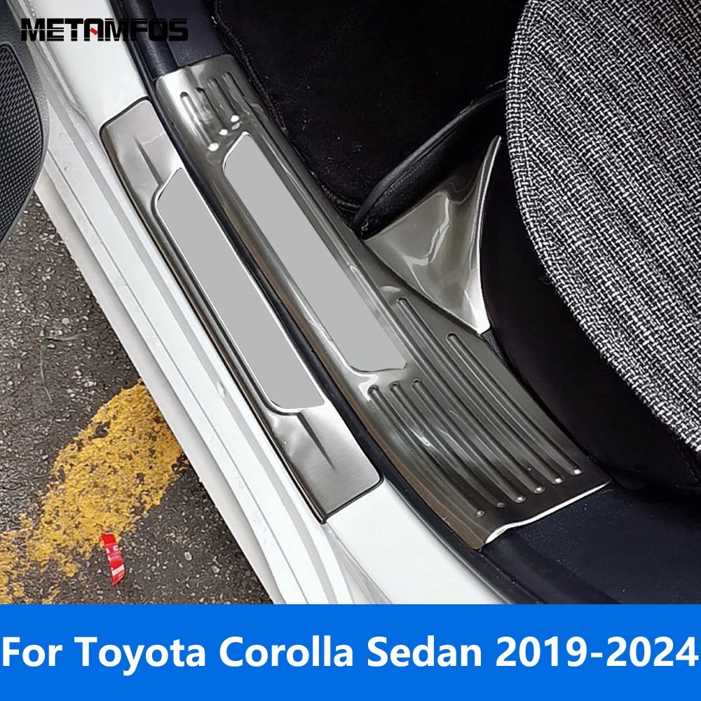 

Накладка на порог, защита в педаль приветствия для Toyota Corolla Sedan 2019 2020 2021 2022 2023 2024, аксессуары из нержавеющей стали