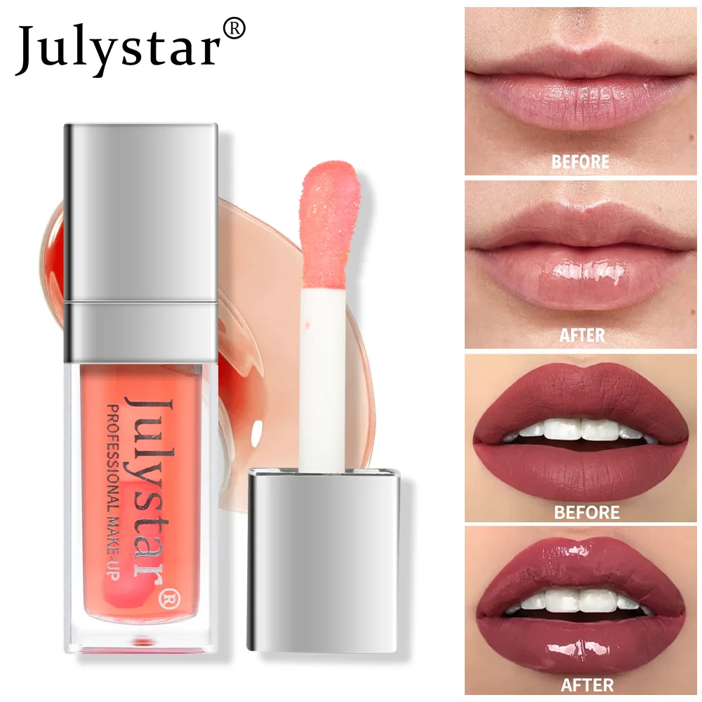 Julystar Lip Glazuur Lippenbalsem Vocht Transparant Gelei Kleur Lip Hydraterende Olie Lip Verhelderende Vrouwelijke Make-Up Lip Cosmetisch