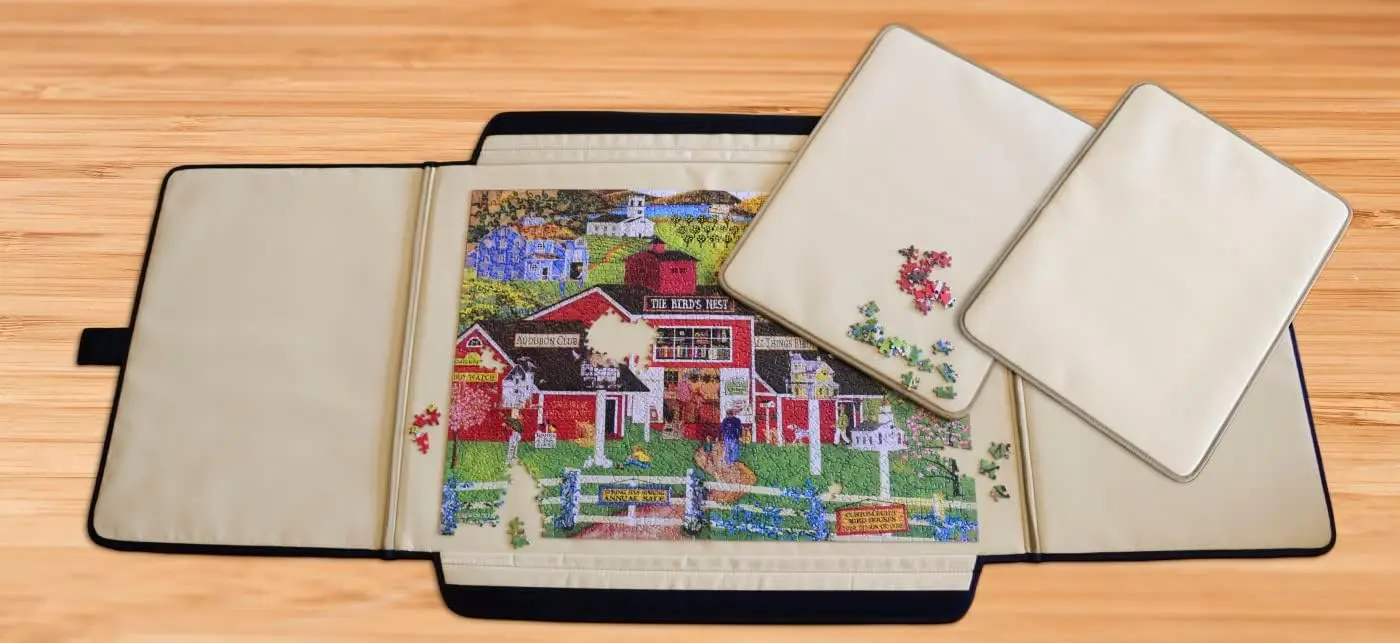 

Puzzle - 1500 Piece Portable Jigsaw Puzzle Board - Puzzle Table - Foldable Puzzle Caddy Foam Backer - 23" x 32"