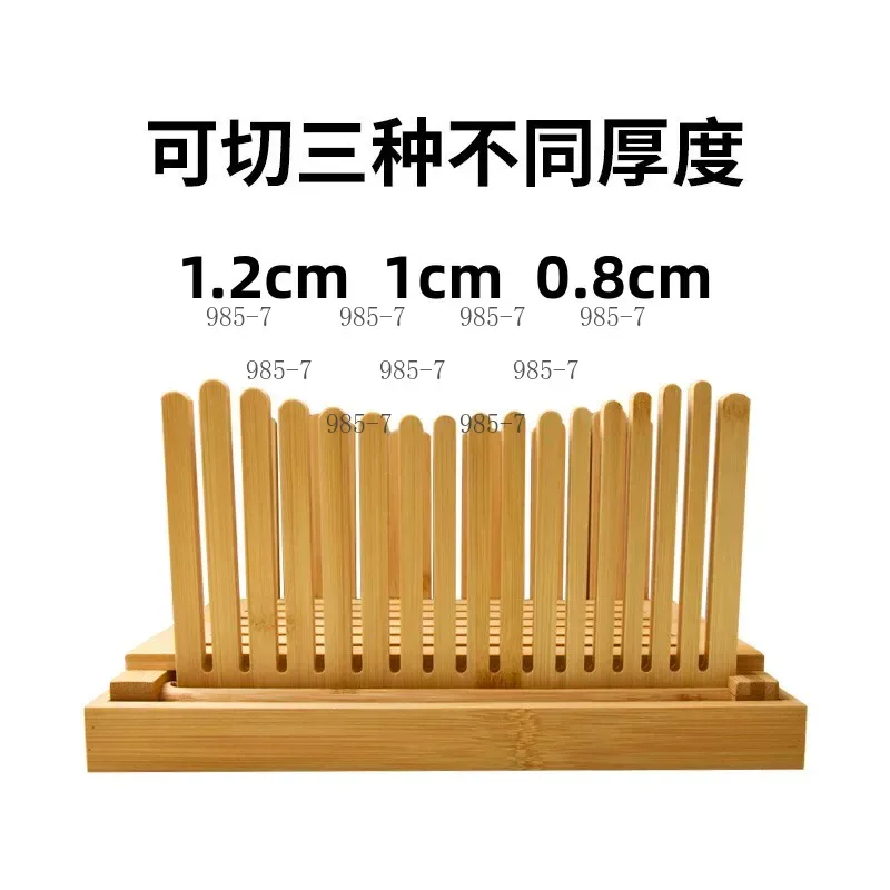 Solid Wood Bread Slicer with Crumb Catcher, Multifunctional Tray for Breakfast Toast and Snacks
