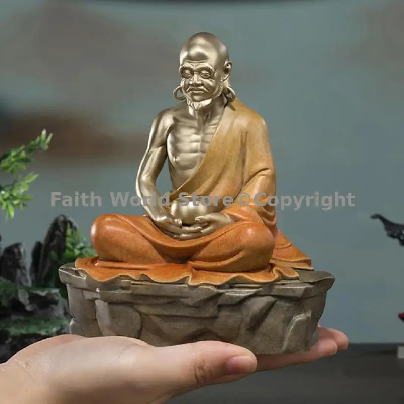 limited edition Buddhism Bronze Sculpture Dharma Shaolin Temple 18 Buddhist saints Chan sect Dhyana Zen A10 sitting Arhat buddha