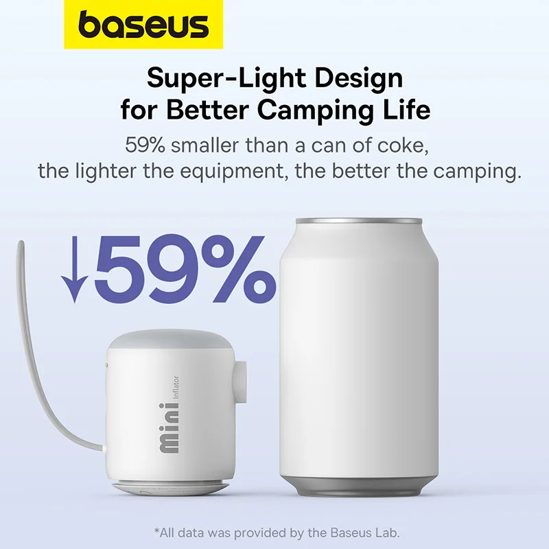Baseus Air Pump Wireless Mini Air Inflator Pump for Air Mattresses Beds Inflatable Mats Swim Ring Deflate for Outdoor Camping