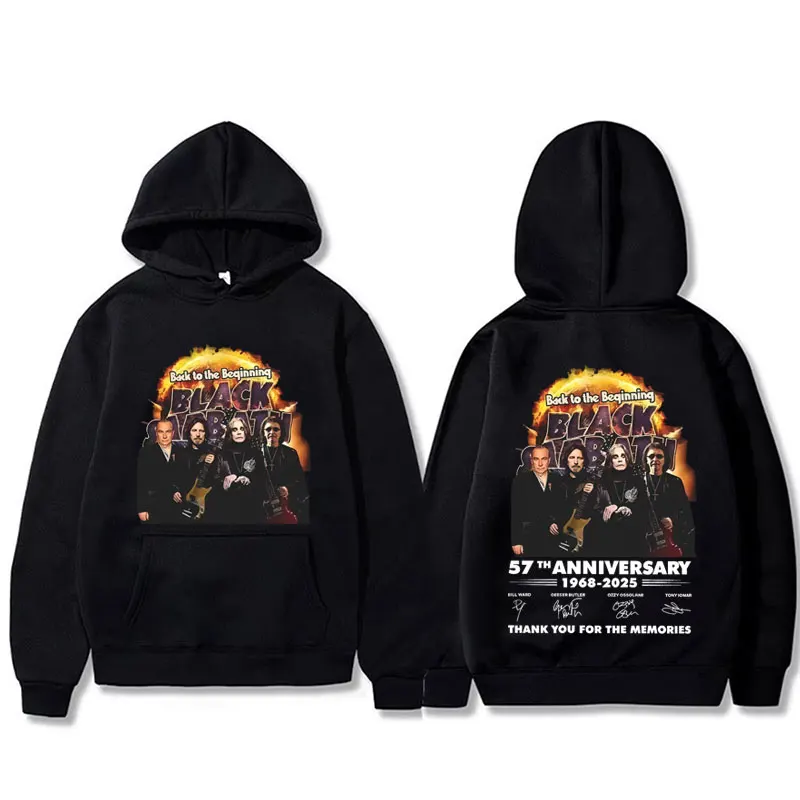 

Rock Band Black Sabbath Ozzy Osbourne Back To The Beginning Thank You for The Memories Hoodie Men Heavy Metal Pullover Hoodies