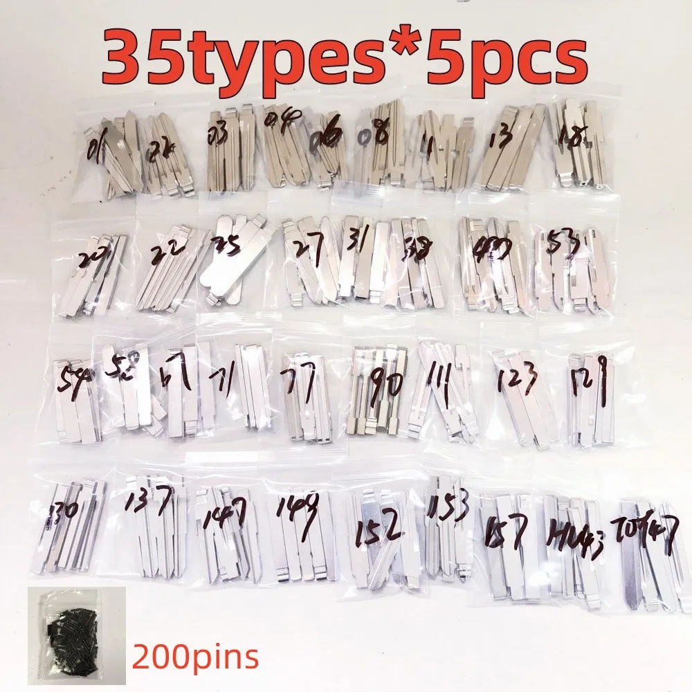 

175pcs Car key Blank Remote KD Key Blade for KD900/KD-X2 KD VVDI Xhorse JMD Remotes 35types each 5pcs