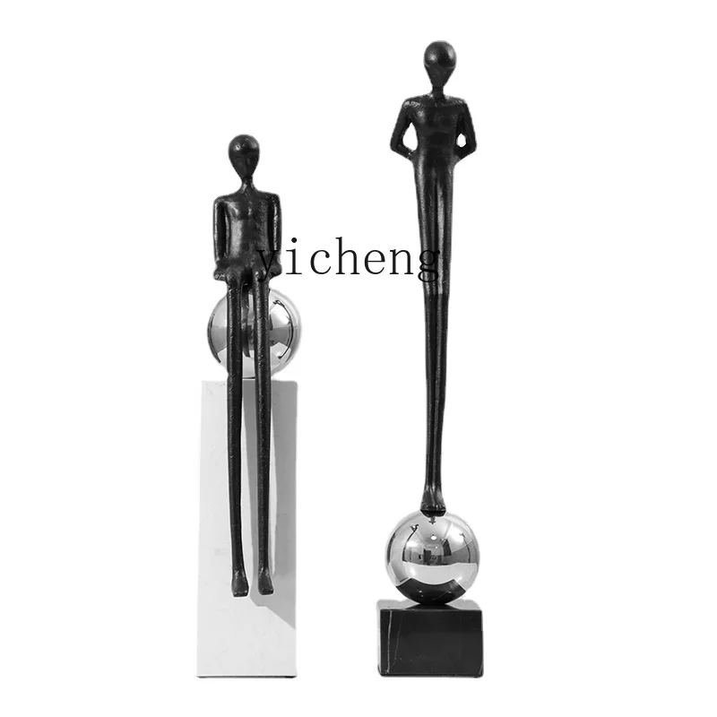 ZC Modern Abstract Long-Legged Figure Sculptured Ornaments Home Living Room TV Cabinet Entrance Cabinet Decorations