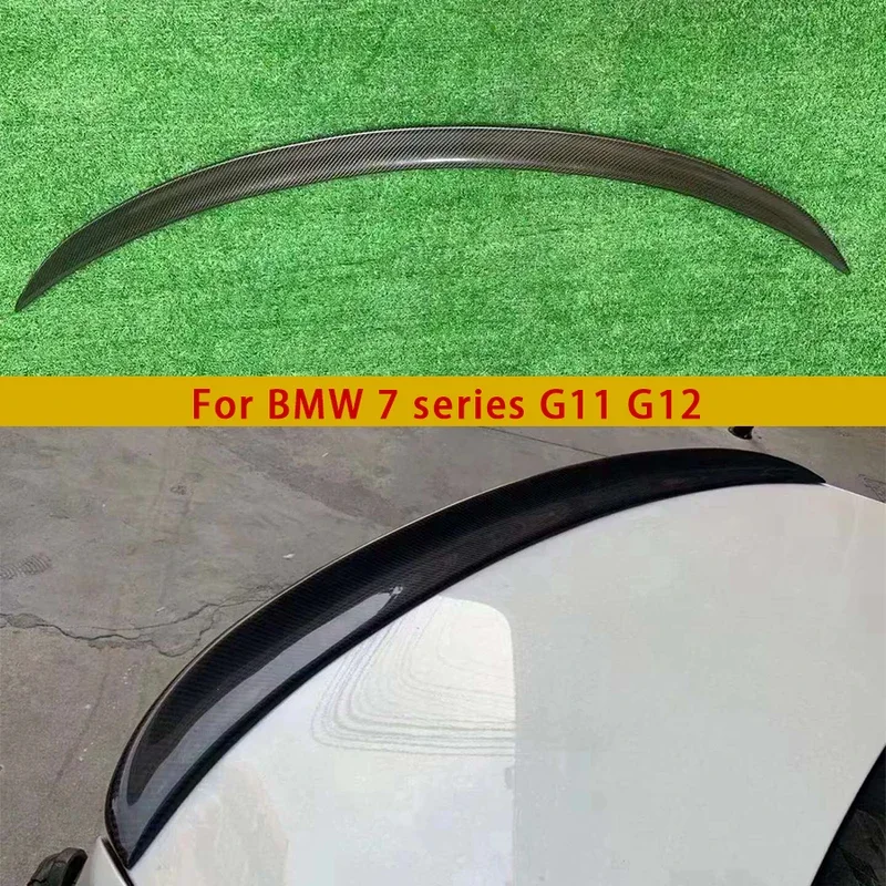 

For BMW 7 Series G11 G12 Carbon Fiber Tail fins Rear Trunk Spoiler Guide Rear Wing Diverter Car Accessories body kits