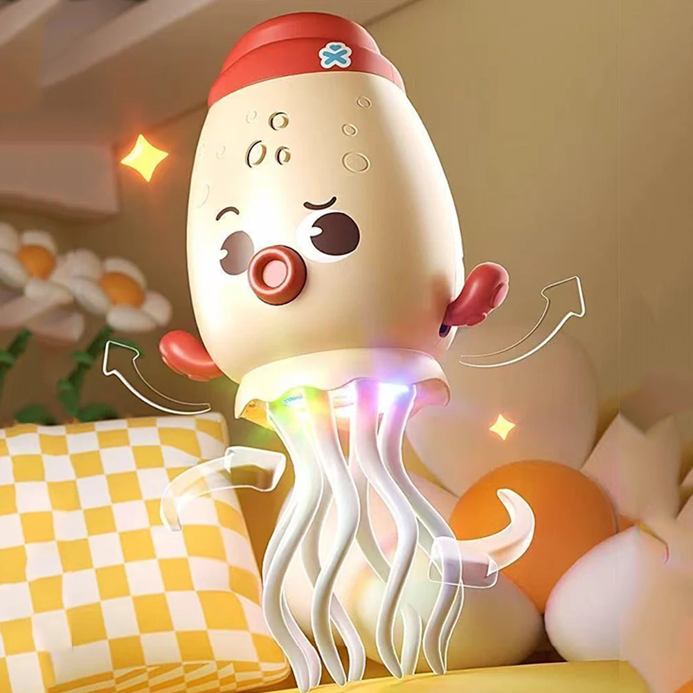 ライト付き電動ダンシングオクトポッド クロールインタラクティブオクトポッド タイプCケーブル障害物センサー オクトポッド 教育用幼児用おもちゃ
