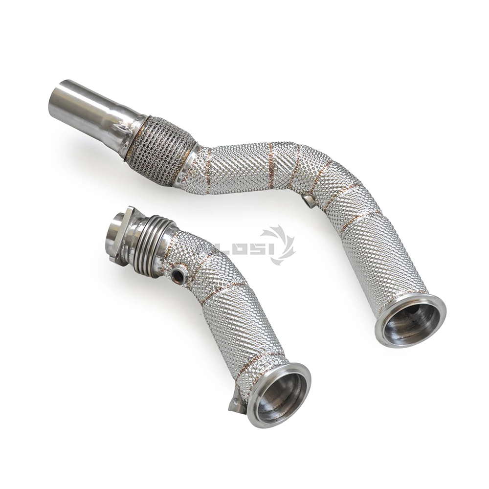 

For BMW M3 M4 F80 F82 F83 3.0T 2014-2019 High performance downpipe exhaust with insulation layer Factory Wholesale