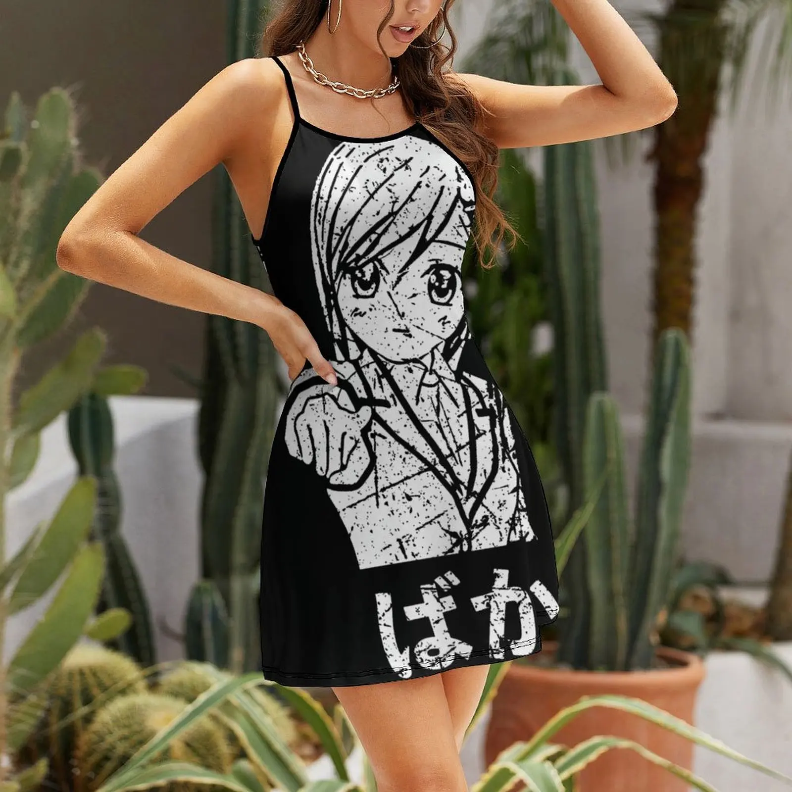 Language Anime Baka Fool Stupid Nihongo O  Women's Sling Dress Cool The Dress Classic Exotic  Woman's Gown  Parties