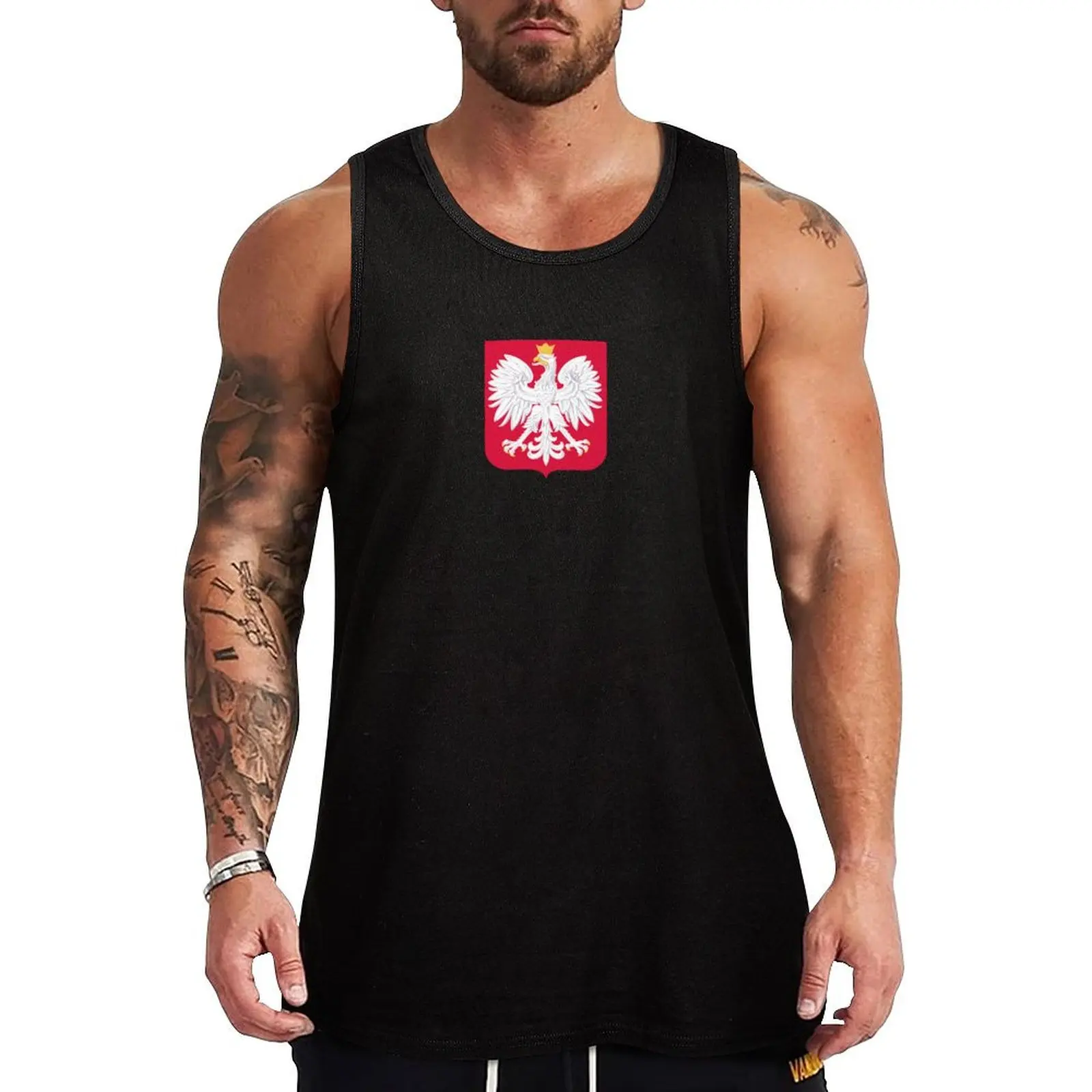 

Poland National Football Team Tank Top Gym clothes gym training accessories plain t-shirt Muscle fit