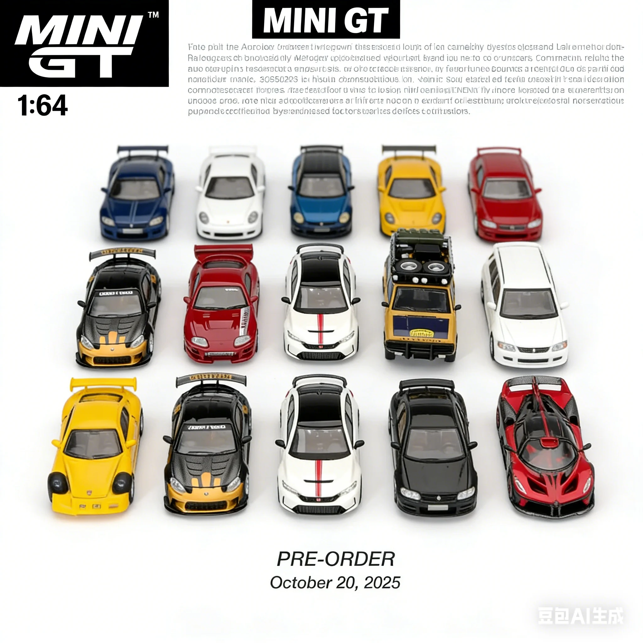 MINI GT 1:64 Scale Toyota GR86 LB Nation (Black & Gold) Collectible Model
