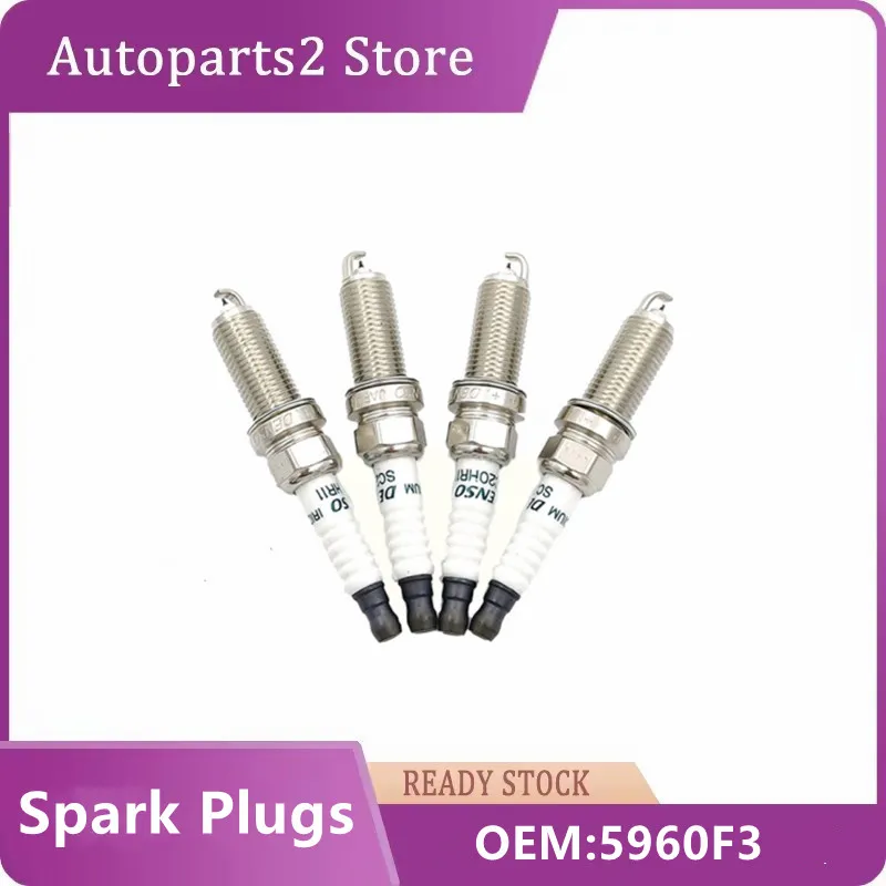 4 Pcs New Spark Plugs Glow Plug Car Ignition Starter Accessories 5960F3 For Peugeot 206 207 208 301 307 Citroen C2 C3