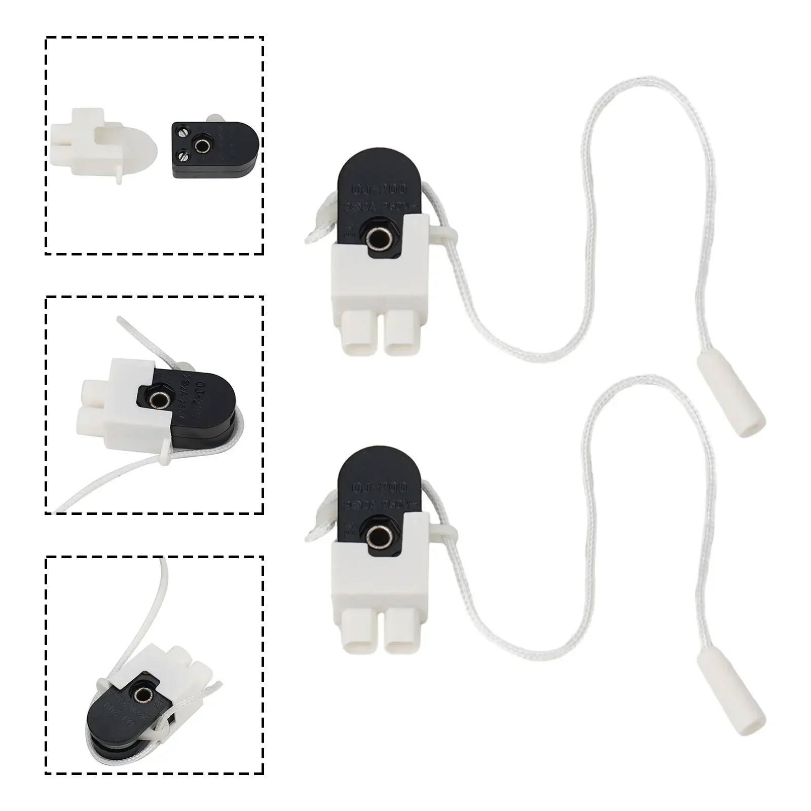 Cord-operated Switch Pull Switch Stainless Steel 2pcs Convenient To Install For Pull Switch Repair Replacement