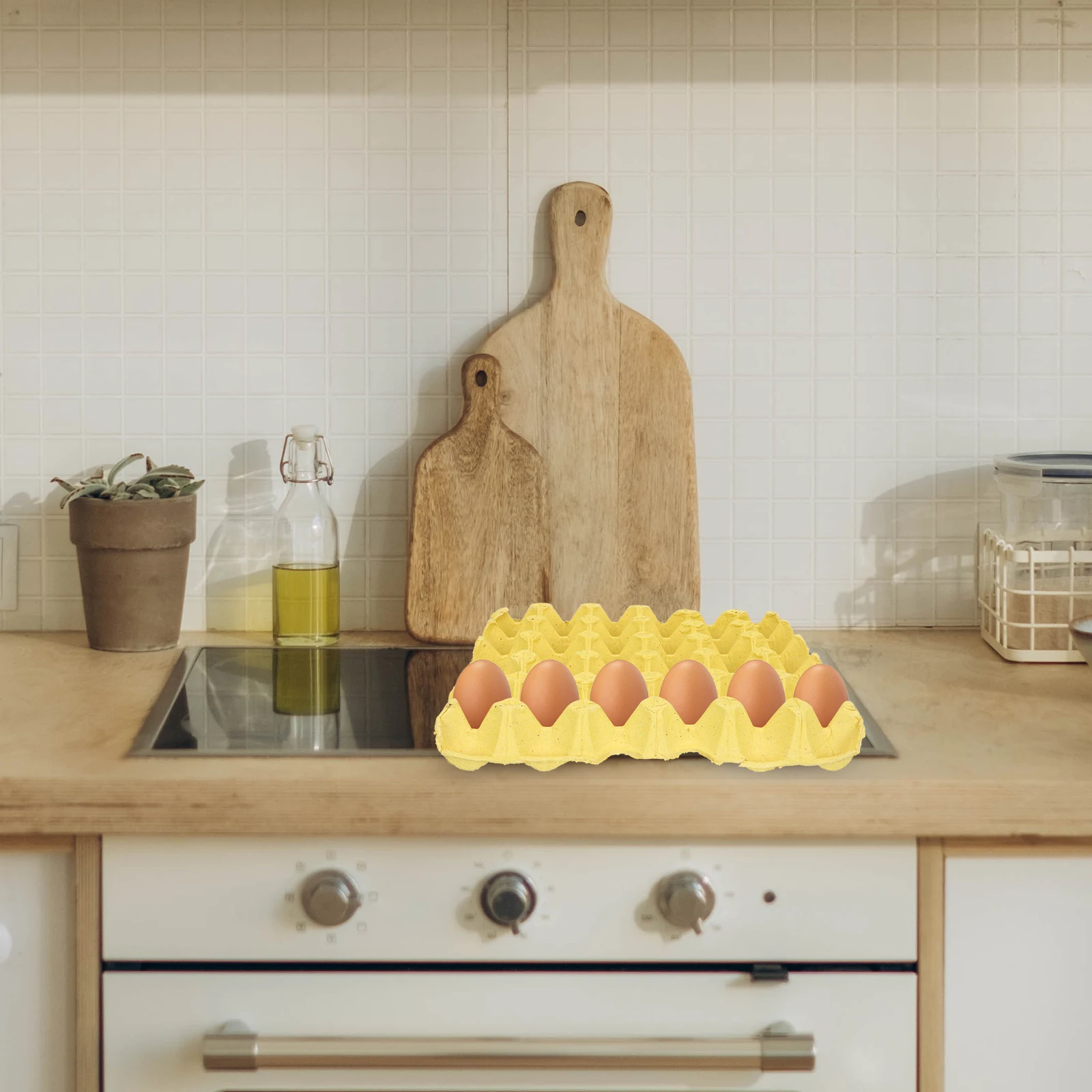 

5pcs Trays Holders Kitchen ganizers Pulp Material 30 Grids Storage Restaurant Family Safe Collision Resistant