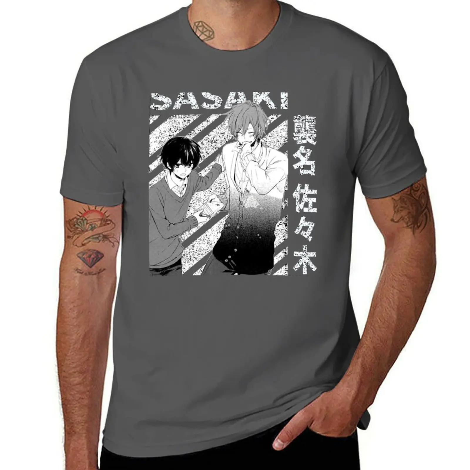 

Sasaki Shuum and Miyano Yoshikazu - Sasaki to Miyano - Sasaki and Miyano T-Shirt Fashion Letter Print T-Shirt