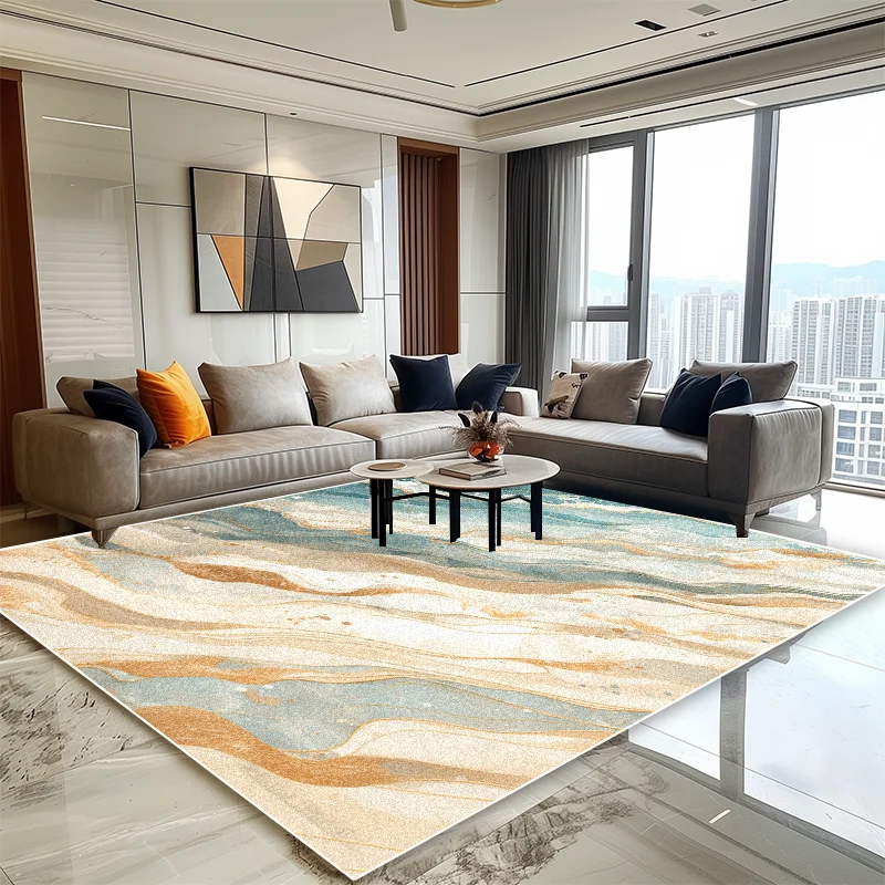 Ink Wash Abstract Carpet Living Room Luxury Home Decoration Large Area Sofa Rug Modern Bedroom Lounge Non-slip Entrance Door Mat