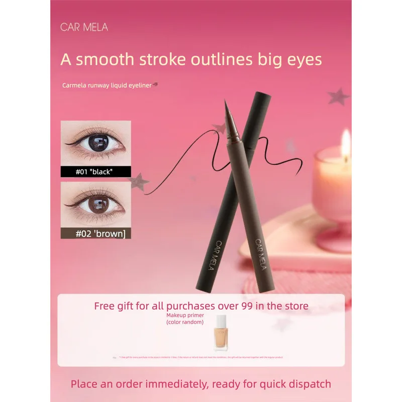 

Black Eyeliner Liquid Gel Pen, Horizontal Silkworm Pen, Waterproof, Long-lasting And Non-smudge