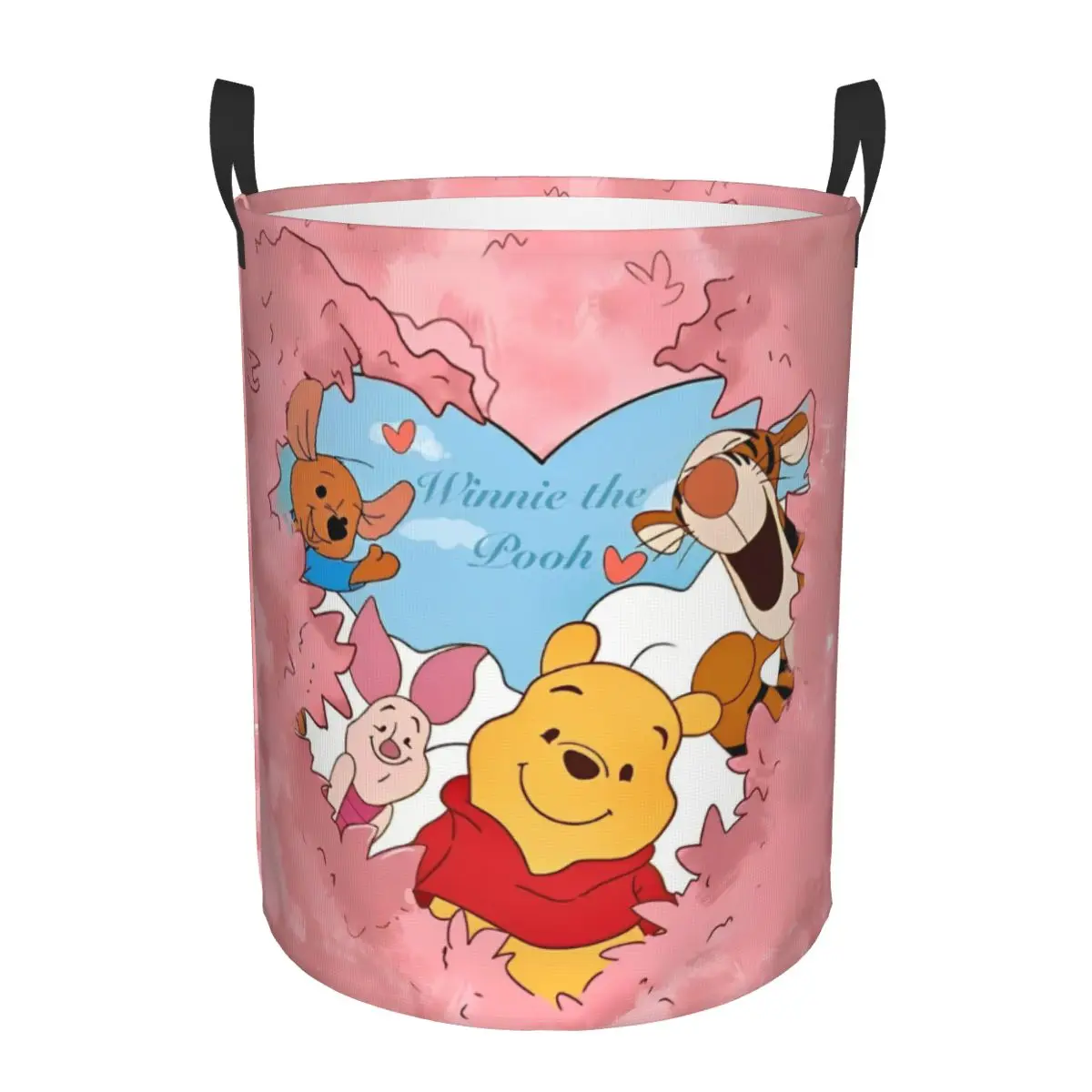 Cartoon Winnie The Pooh Decor Kid's Baskets Hamper Decorative Storage Basket for Game Room