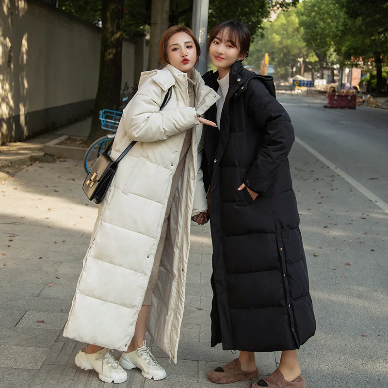 Long Parkas Women Thick Warm Hoodies Jackets Solid Full Sleeve Zipper Pockets Jacket Elegant Skinny Casual Coats Winter 2026