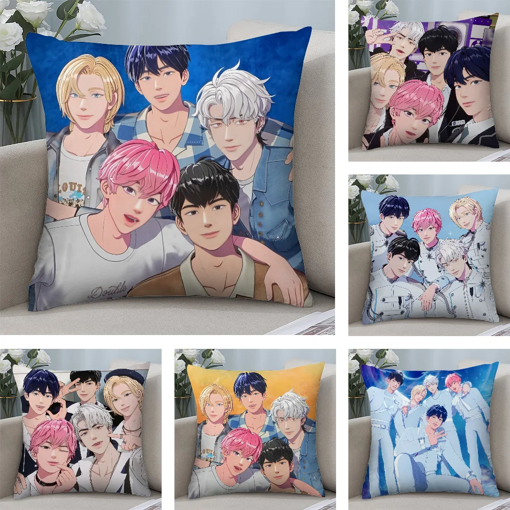 

Kpop P-PLAVE Pillow Case Short Plush Pillow Covers Sofa Decorative Gift Home Double-sided Printing Cushion Cover