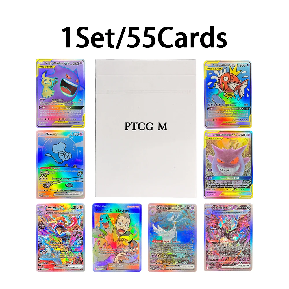 

PTCG-M Proxy Card Kieran Charizard Mew Gengar Latias&Latios Twilight Masquerade Team Up Board Games Foil PKM Cards Whole Set