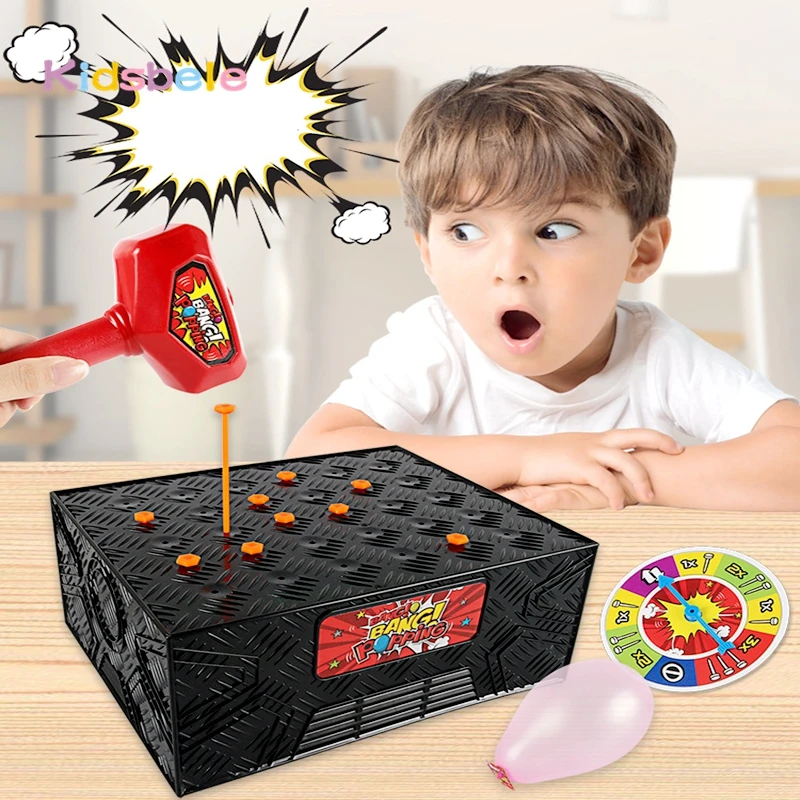 Multiplayer Tabletop Toy Explosion Balloon Game Desktop Funny Whack a Balloon Game Family Party Engaging and Interactive Toy