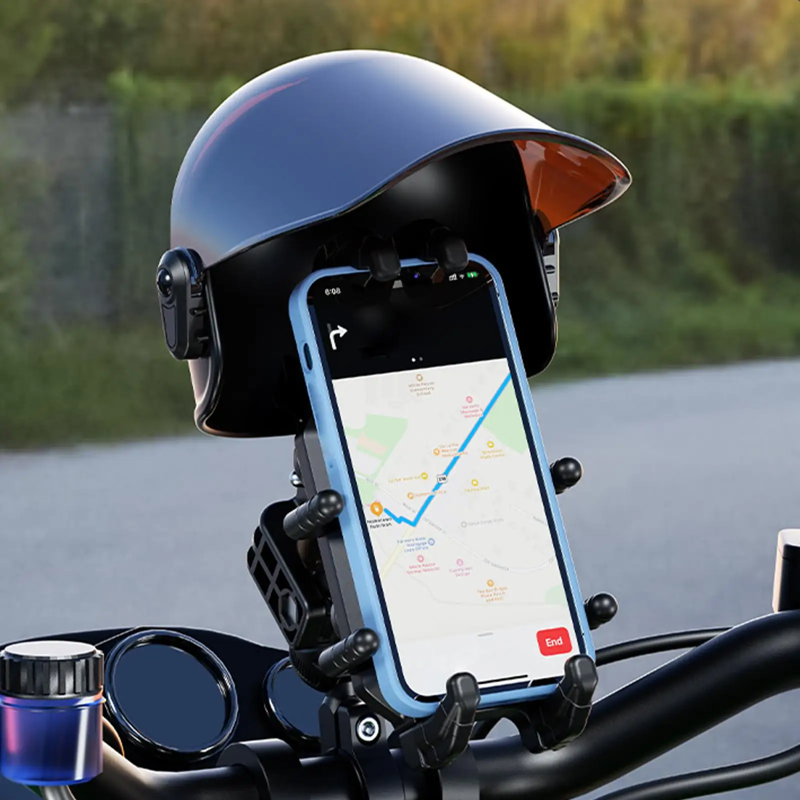 Cycling Phone Holder Sunshade Phone Top Mount Sunshade for Motorcycle Cycling Keeps out Rain Increase Cycling Safety Phone ﻿