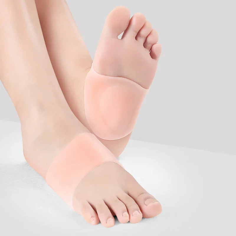 USHINE pairs مقوس باطن التهاب اللفافة سيليكون حذاء إدراج توتنهام القدم الرعاية أقدام مسطحة الجوارب وسادة منصات تقويم العظام النعال