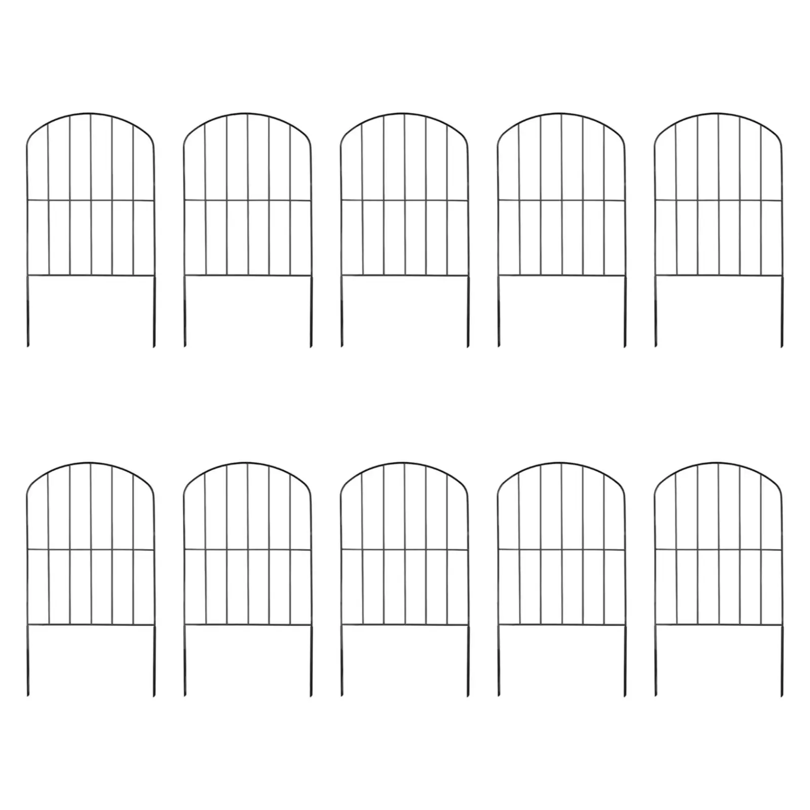 10Pcs Garden Fence Panels Picket Edge Wedding Prop Landscape Lawn Garden Fencing for Porch Farmhouse Privacy Flower Bed Dogs