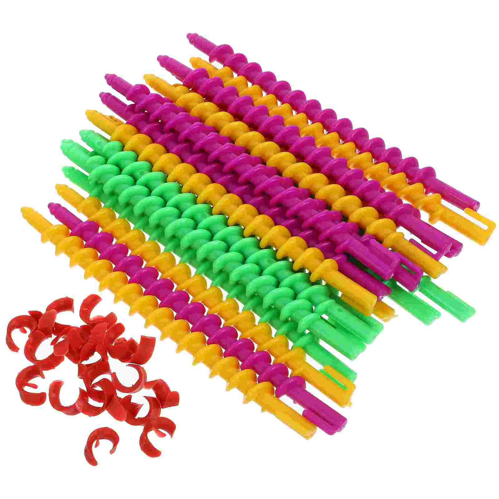 20 PCS Spiral Perm Tool Hair Curling Wand Rollers Women Stick Rod Curler for Short Plastic Miss Rods Long