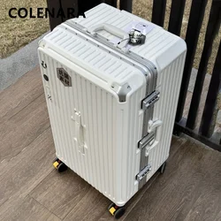 COLENARA-Valise à Roulettes de Grande Capacité pour Homme et Femme, Cadre en Aluminium, Valise d'Embarquement, Nouveau Bagage, 22 