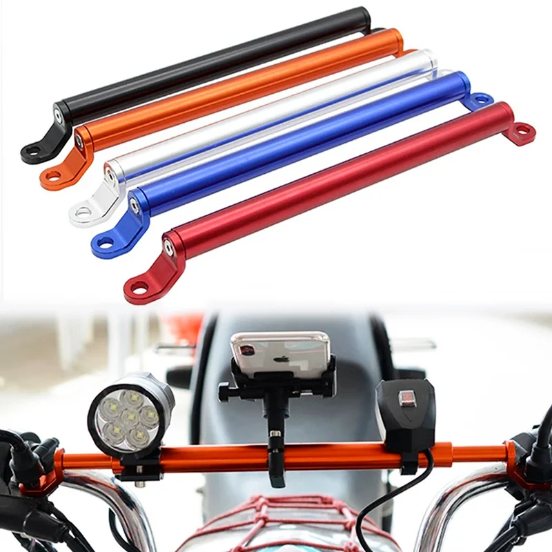 Moto Aluminum Alloy Extension Handlebar Balance Bar Electric Car Bibcock Multi-function Headlamp Bracket Motorcycle Modified