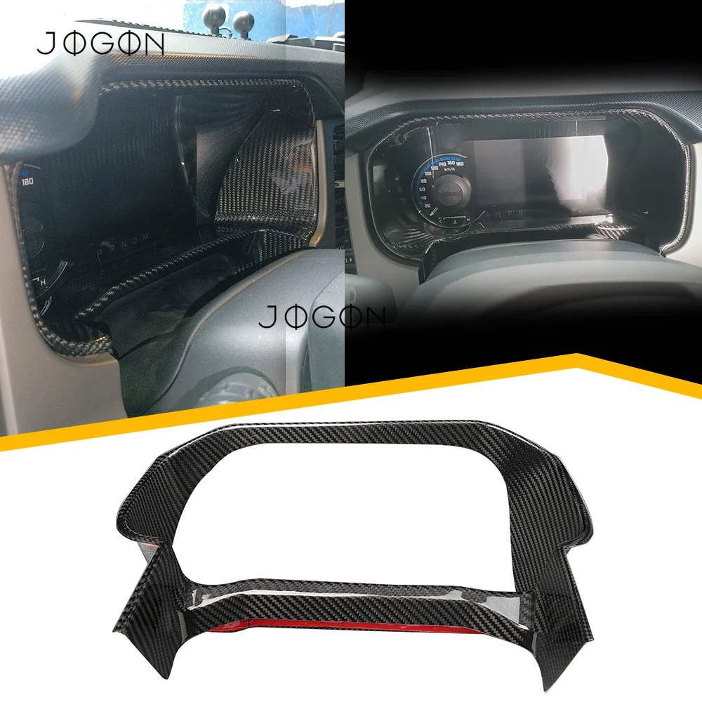 2021-2024 8 inch LCD Digital Instrument Cluster For Ford Bronco Outer Banks Badlands Off-Road Real Carbon Fiber Speedometer Trim