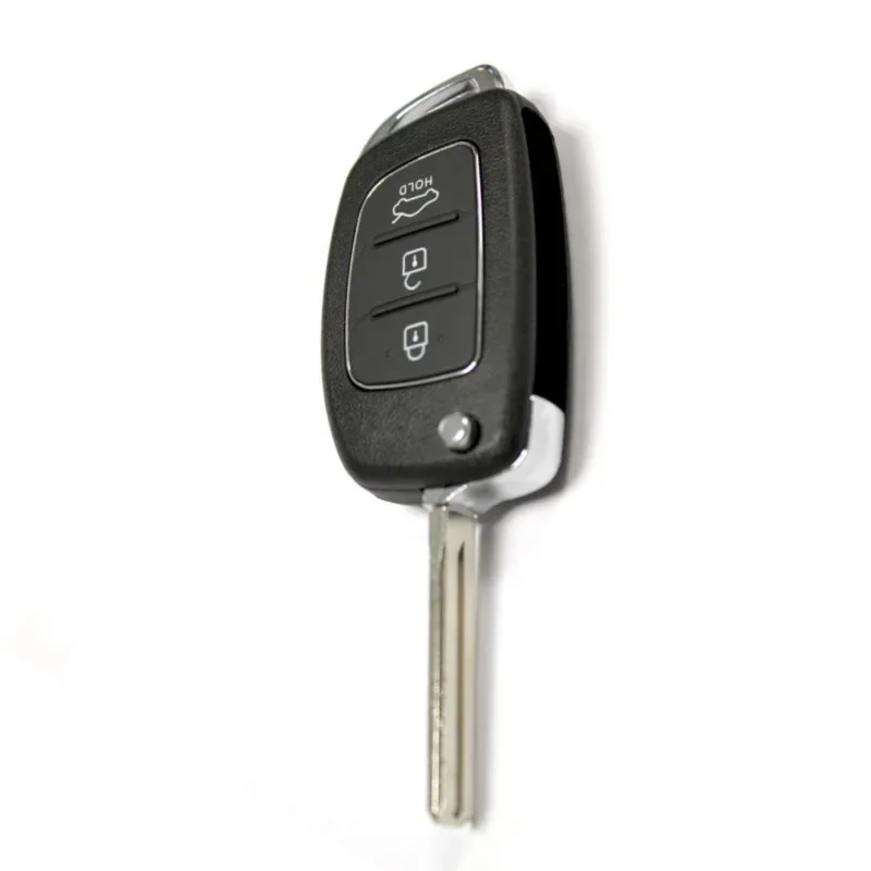 1 Stück 3-Tasten Klappschlüsselgehäuse Autoschlüsselhülle 3-Tasten-Gehäuse für Hyundai I10 I20 I40 IX35 Santa Fe Fernbedienung RFC Auto-Zubehör – Detail 1