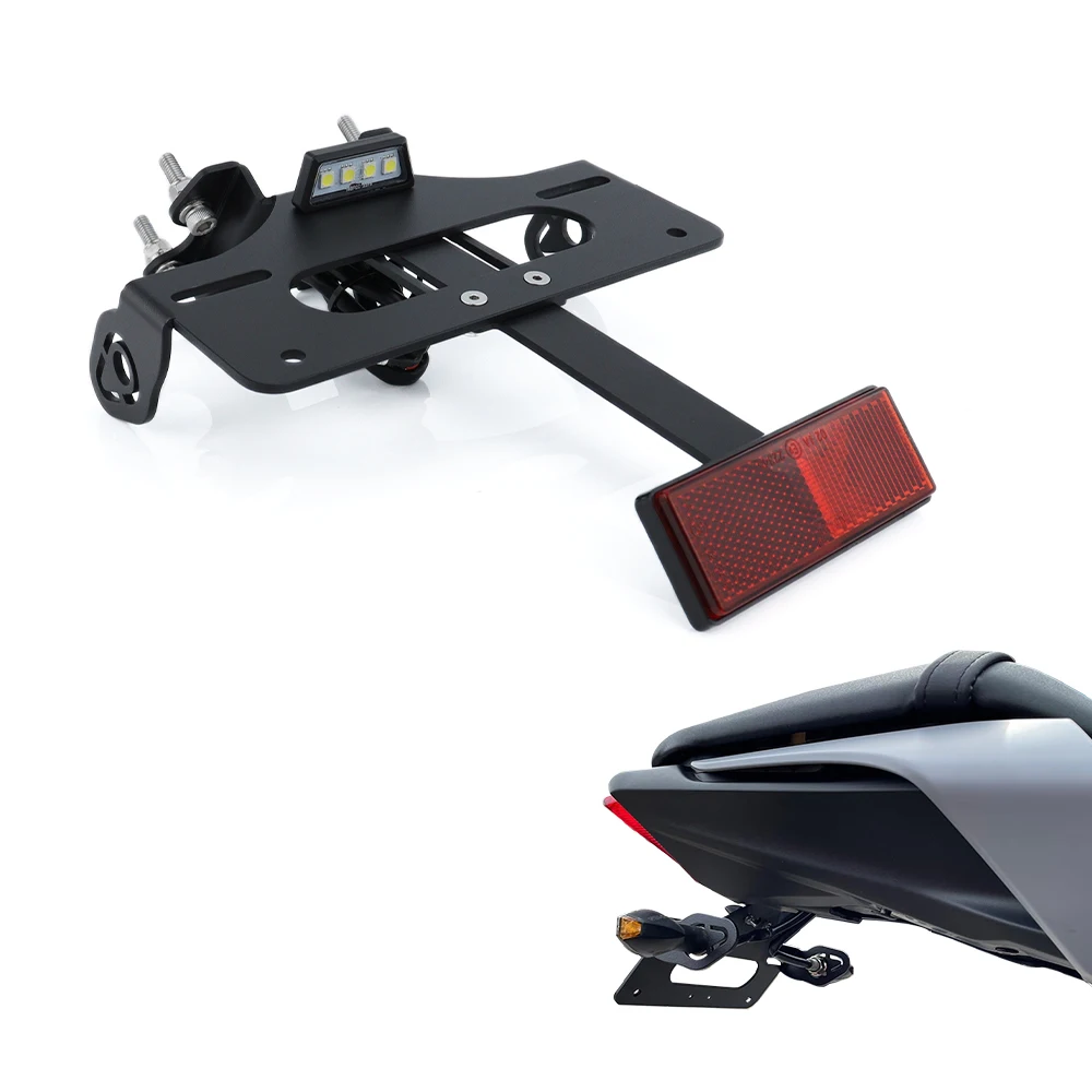 

Для Yamaha MT-07 MT07 2021-2024 YZF R7 2021 2022 2023 2024 держатель номерного знака мотоцикла задний хвост аккуратное крыло комплект для устранения