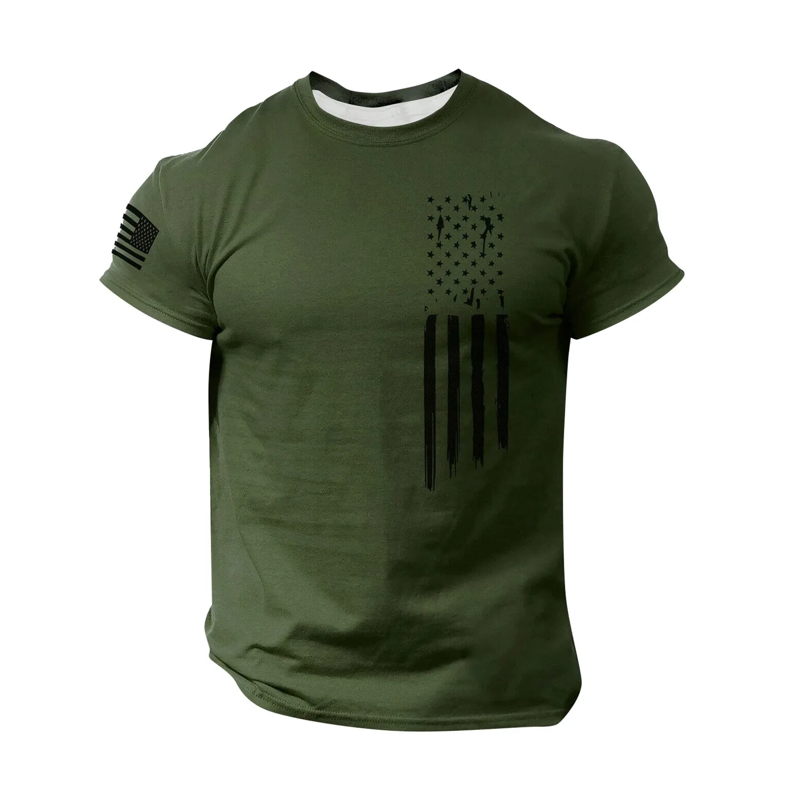 T Shirts For Men'S American Flag T-Shirt Patriotic Tee Short Sleeve  Apperal Workout Muscle T Shirts Nuevo En Tops Y Camisetas