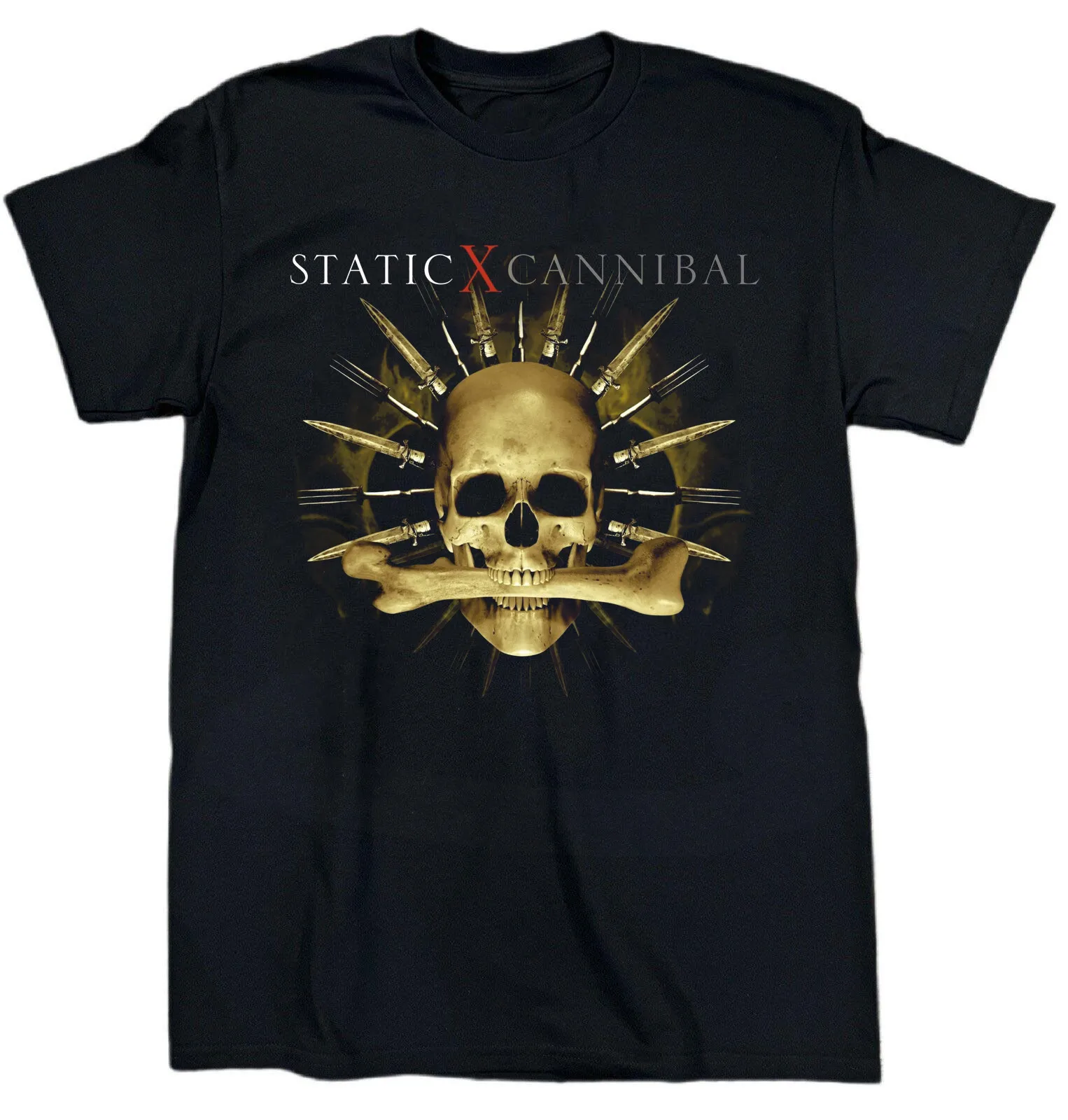 Static X Band Cannibal Album Heavy Cotton Black All Size T Shirt TT204