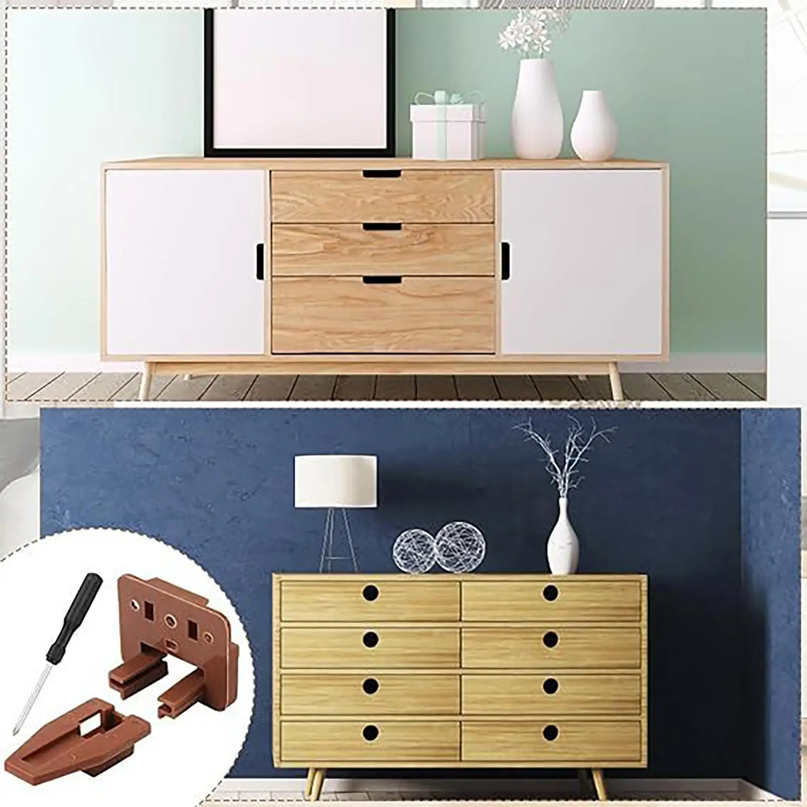 Drawer Slides And Guides Easy Installation Repair Kit Dresser Drawer Guides For Dressers Cabinets Nightstand Kitchens Bedrooms