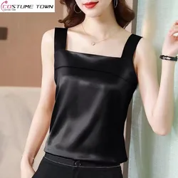 Spring and Summer 2023 New Korean Style Suit with Vest Underneath Design Feeling Wearing Satin Suspender Outside