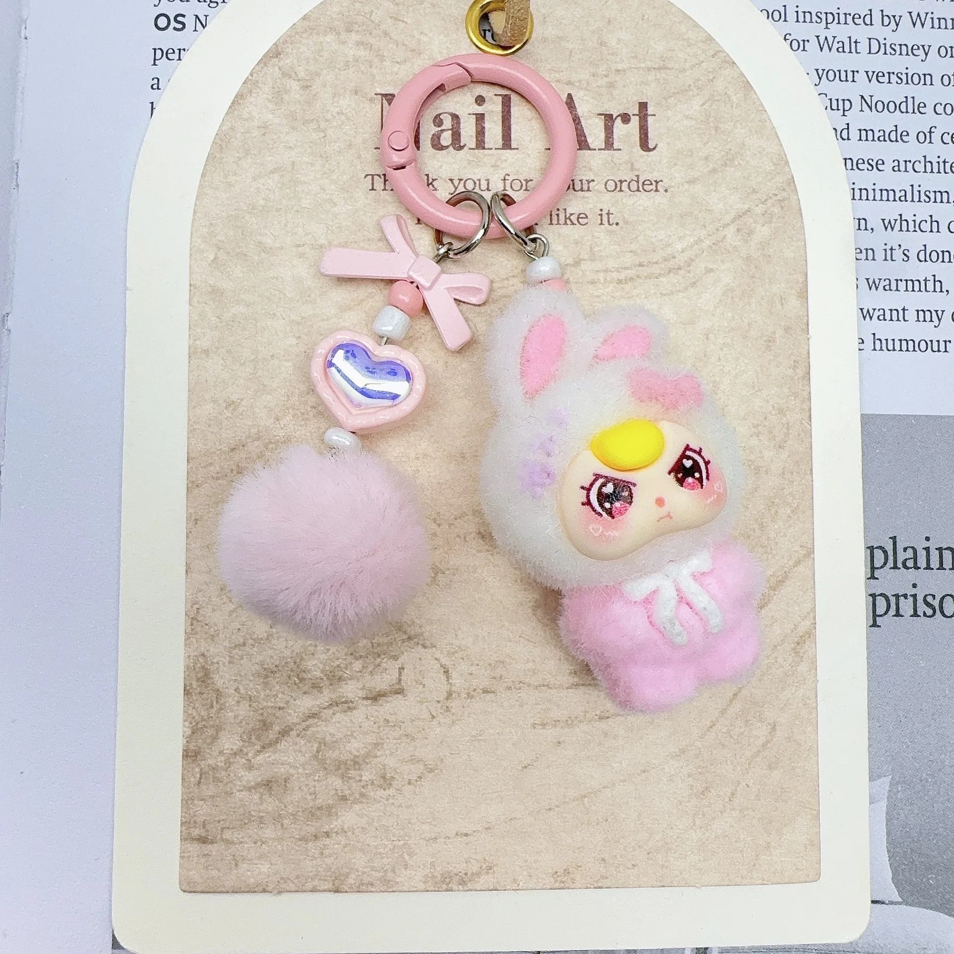 قطعة واحدة من ملحقات سلسلة المفاتيح على شكل تمثال لطيف، لعبة صغيرة لطيفة، ملحقات سلسلة المفاتيح العصرية #3