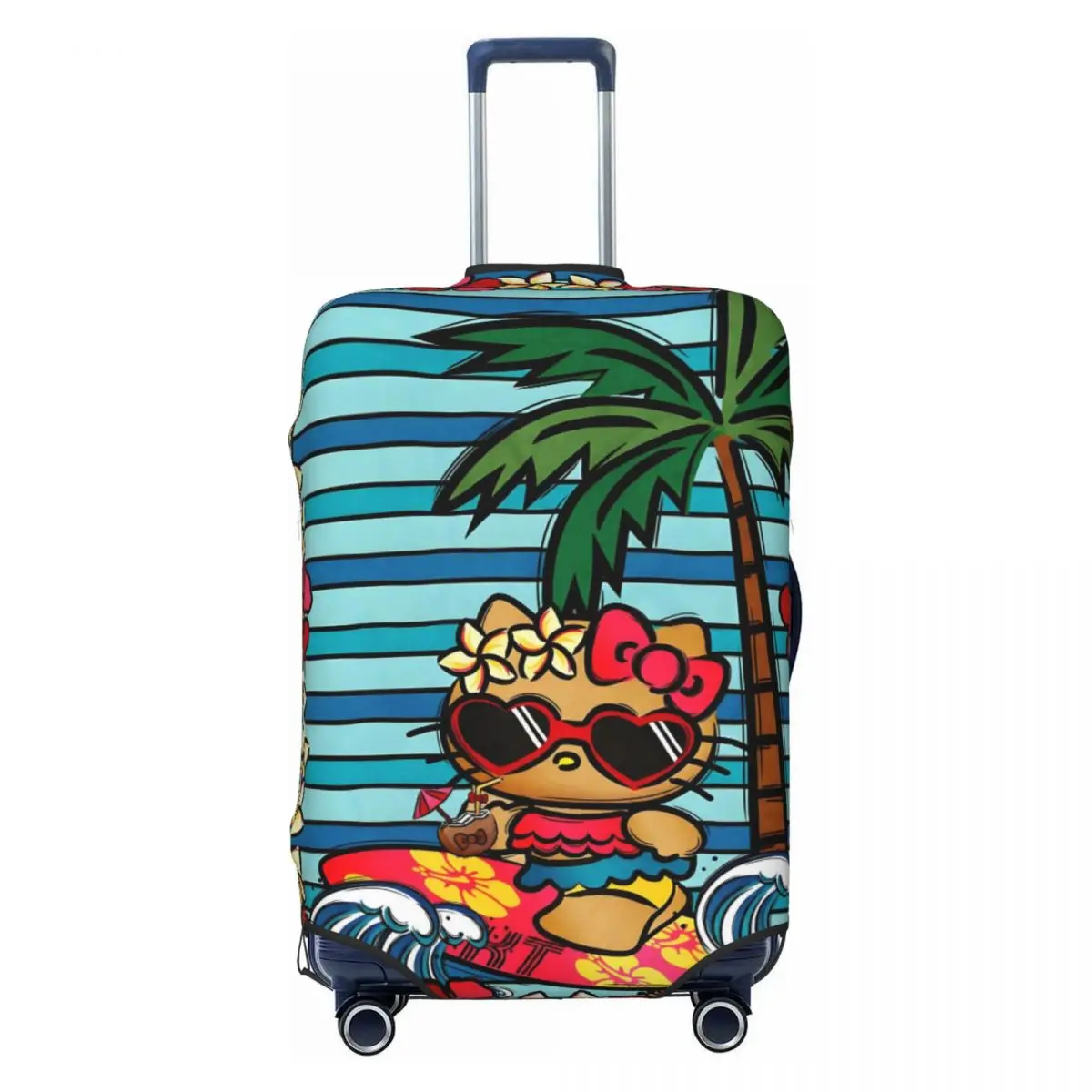

Custom Cat-Cartoon Travel Luggage Cover Washable Anime Cartoon Suitcase Cover Protector Fit 18-32 Inch