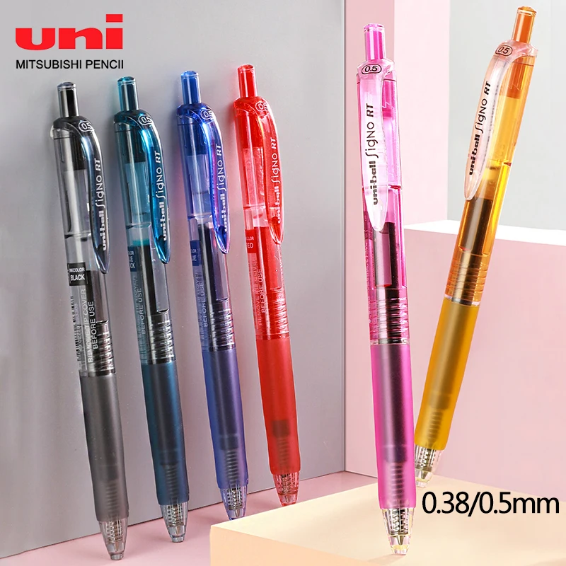 UNI Gel Pen UMN-105 Press The Pen Bullet Tip UMN-138 Student Special 0.38mm To Take Notes 0.5mm Business Office Signature Pen