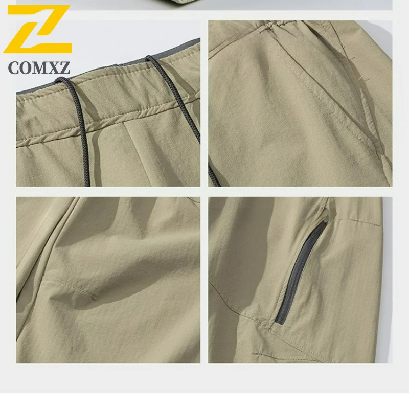 Men's Cargo Pants 2025 New Autumn Loose Casual Solid Color Jogger Pants Outdoor Multi Terrain Hiking Utility Breathable Trousers