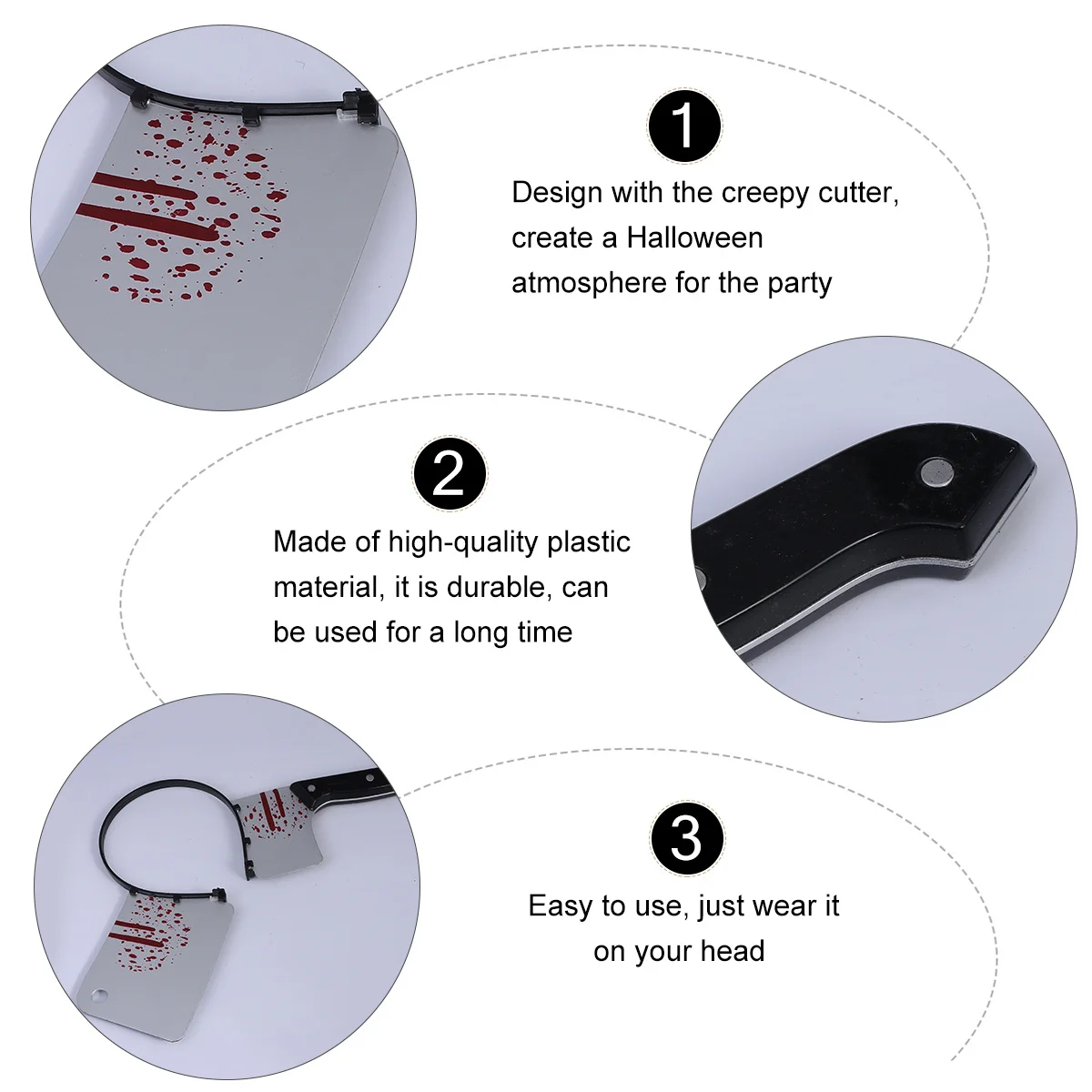 

2 шт., страшная повязка на голову для волос на Хэллоуин, резак для кровотечения, реквизит для трюков, вечерние обручи для волос, декор для Хэллоуина, повязка на голову для вечеринки